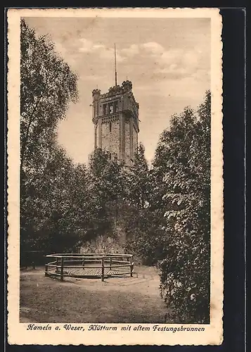 AK Hameln a. Weser, Klütturm mit altem Festungsbrunnen