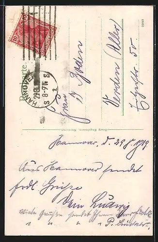 AK Hannover, Ernst-August-Denkmal