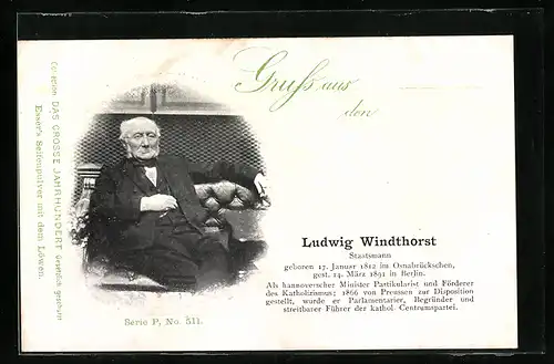 AK Staatsmann Ludwig Windthorst
