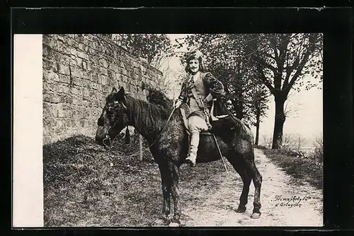 AK Die drei Musketiere, D`Artagnan auf seinem Pferd