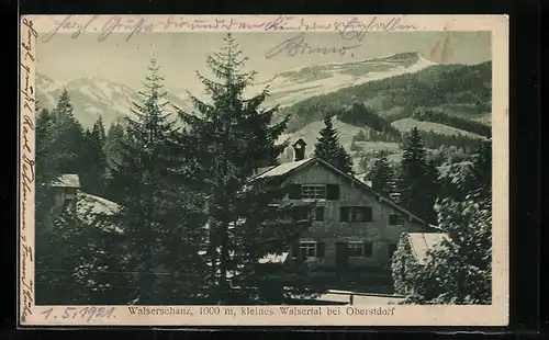 AK Oberstdorf, Gasthaus Walserschanz im Wald