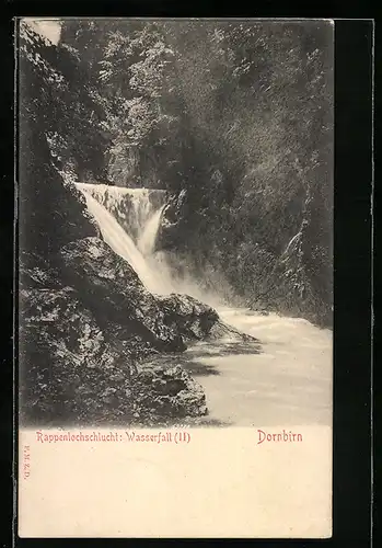 AK Dornbirn, Rappenlochschlucht, Wasserfall