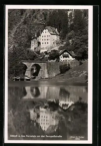 AK Fernstein, Schloss und See Fernstein an der Fernpassstrasse