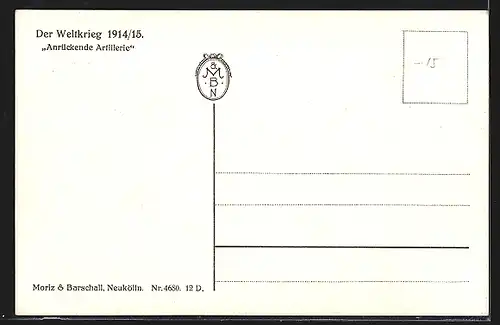 Künstler-AK sign. C. W. Kiesslich: Anrückende Artillerie