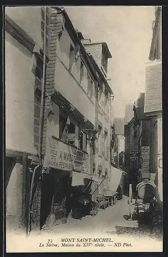 AK Mont-Saint-Michel, la Sirene, Maison du XIV. Siecle