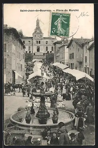 AK Saint-Jean-de-Bournay, Place du Marché