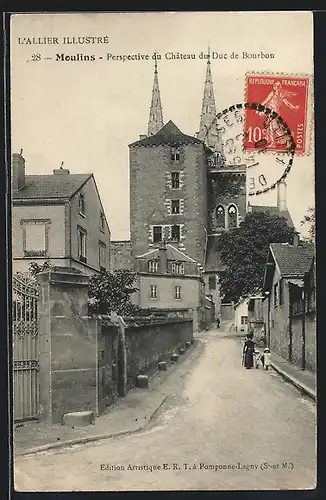 AK Moulins, Perspective du Château du Duc de Bourbon