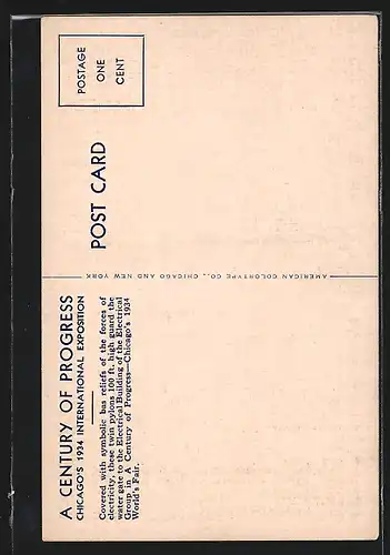 AK Chicago, International Exposition 1934, Boat Landing and Pylons