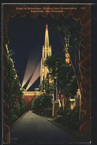 AK San Francisco, Golden Gate International Exposition 1939, Court of Reflections