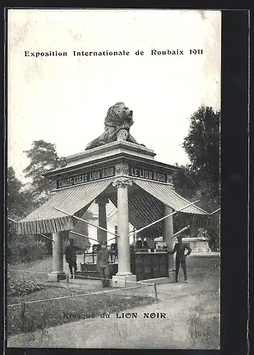 AK Roubaix, Exposition Internationale 1911, Cirage Creme Lion Noir