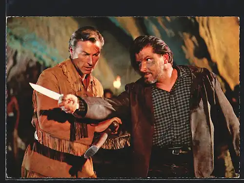 AK Winnetou Teil II, Filmszene mit Lex Barker