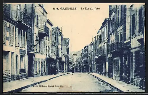 AK Granville, La Rue des Juifs
