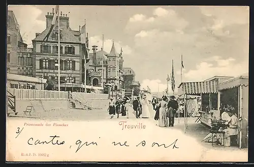 AK Trouville, Promenade des Planches