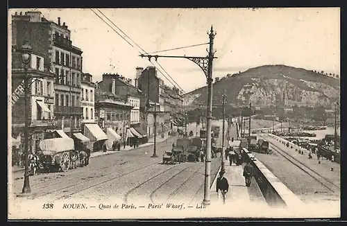 AK Rouen, Quai de Paris