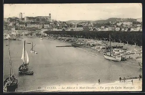 AK Cannes, Les Allées et le Mont Chevalier