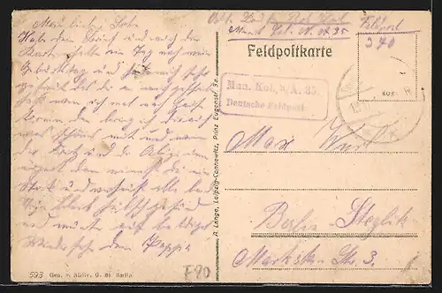 AK Tilloy-les-Mofflaines, Überreste einer Strasse