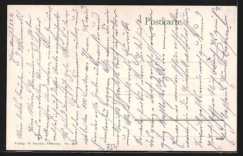 AK Domevre, Stadt in Trümmern