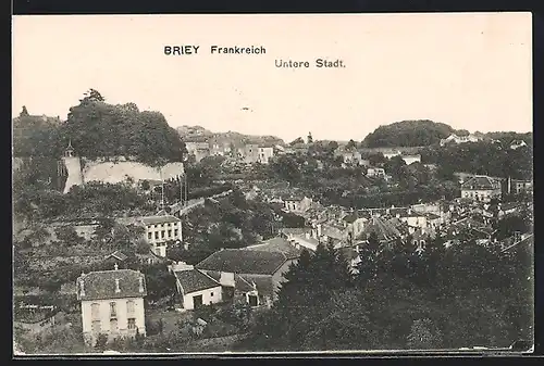 AK Briey, Ansicht der unteren Stadt