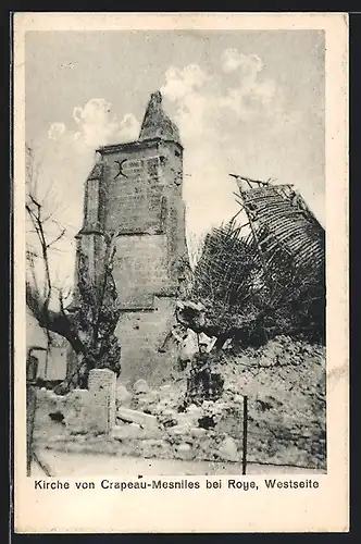 AK Crapeau-Mesniles, Kirche des Ortes