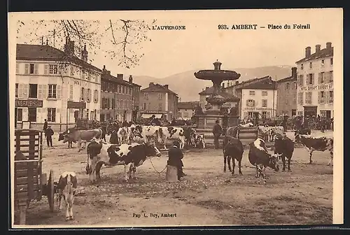 AK Ambert, Place du Foirail