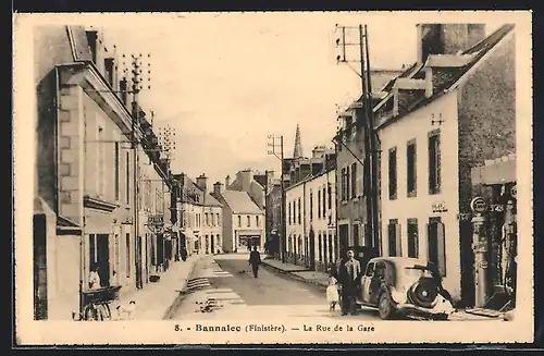 AK Bannalec, La Rue de la Gare