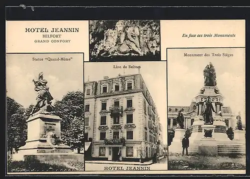 AK Belfort, Hotel Jeannine, Lion de Belfort, Monument des Trois Sièges, Statue Quand-Meme