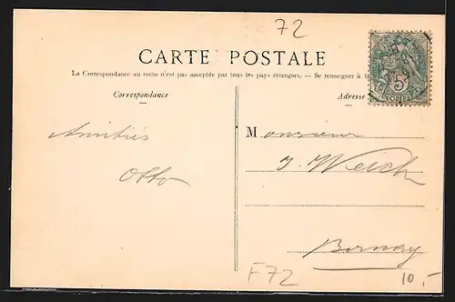 AK Lamnay, Circuit de la Sarthe 1906, La traversée