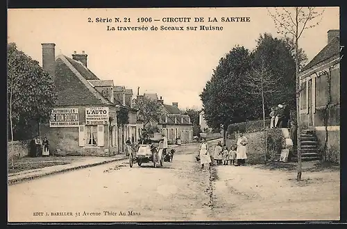 AK Sceaux, Cicuit de la Sarthe, Autorennen durch Stadt