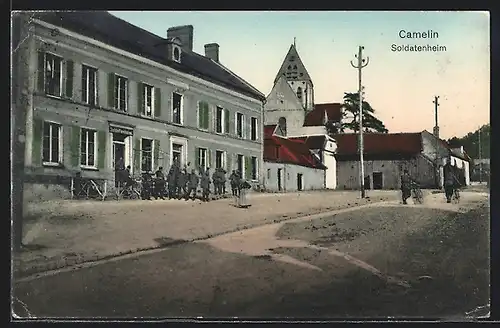 AK Camelin, Strassenpartie am Soldatenheim