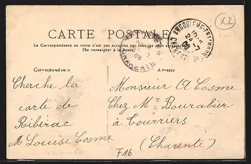 AK Blanzac, Route de Montmoreau