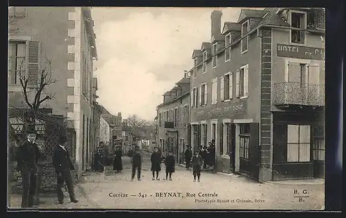 AK Beynat, Rue Centrale, Strassenpartie