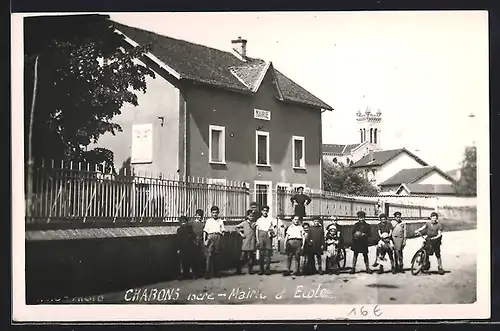 Foto-AK Chabons, Mairie et Ecole