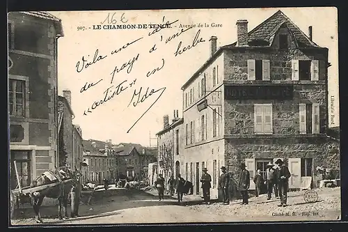 AK Le Chambon-de-Tence, Avenue de la Gare