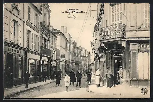 AK Cognac, La Rue d`Angouleme