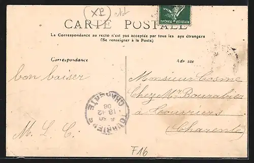 AK St-Christophe-de-Chalais, L`Arrivée au Bourg, Route de St-Quentin