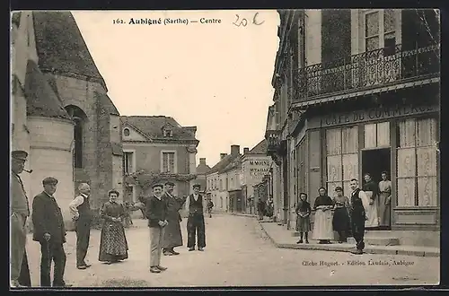 AK Aubigné, Centre, Cafe du Commerce