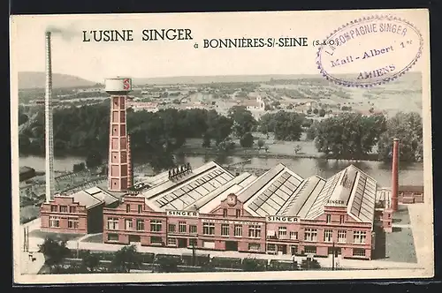 AK Bonnières-s / -Seine, L`Usine Singer