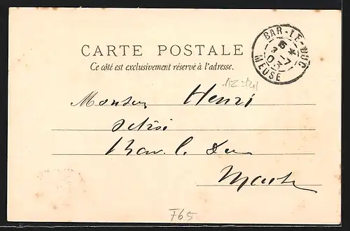 Lithographie Bareges, Vue Générale