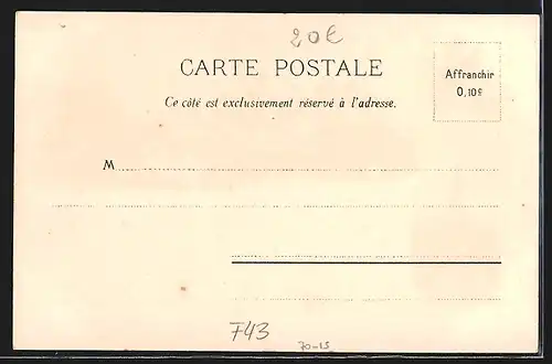 Lithographie Le Puy en Velay, Le rocher corneille, Château de Polignac, Vogelpaar