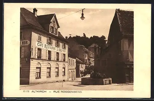 AK Altkirch, Rue Roggenberg, Strassenpartie