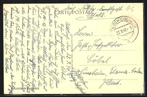 AK Altkirch, Rue Roggenberg, Strassenpartie