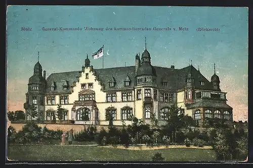 AK Metz, General-Kommando, Wohnung des Generals, Rückseite
