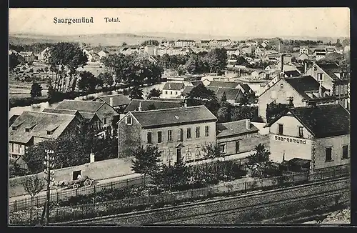 AK Saargemünd, Häuser am Bahnhof