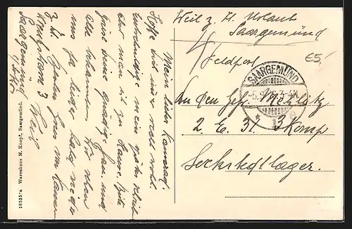 AK Saargemünd, Häuser am Bahnhof