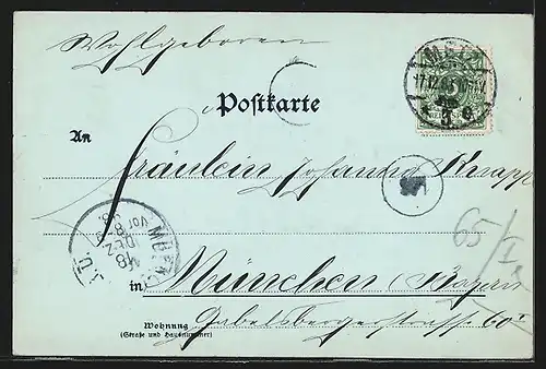 Mondschein-AK Metz, Panorama, von St. Quentin gesehen