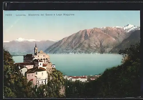 AK Locarno, Madonna del Sasso e Lago Maggiore
