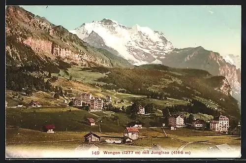 AK Wengen, Gesamtansicht mit Jungfrau