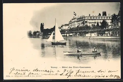 AK Vevey, Hotel des Trois-Couronnes