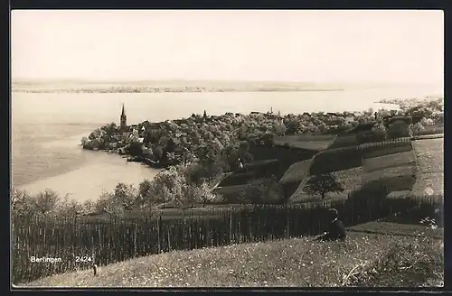 AK Berlingen, Blick auf den Ort und See