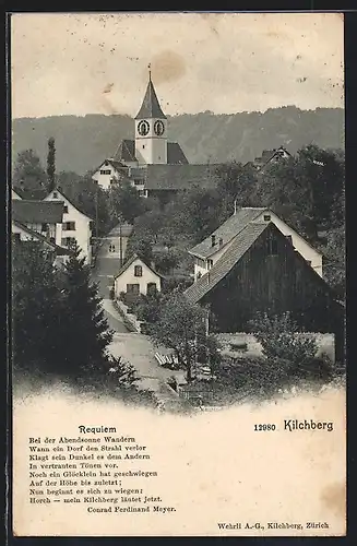 AK Kilchberg, Teilansicht, Requiem, Bei der Abendsonne Wandern...
